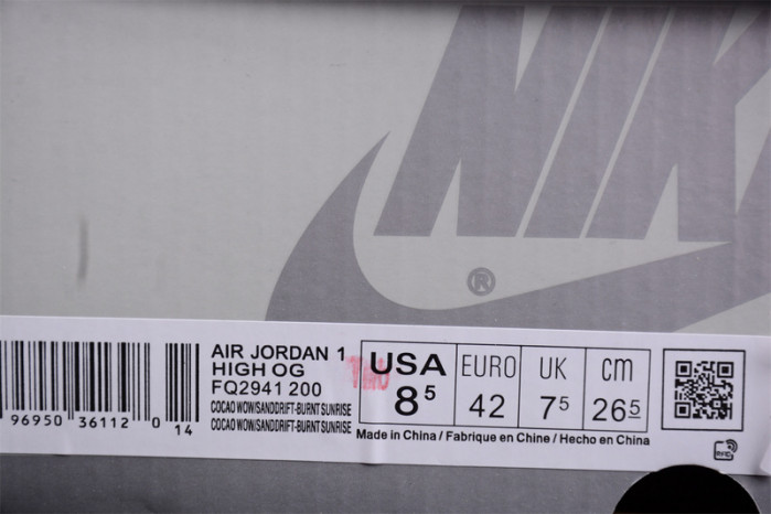 air jordan 1 high og “cacao wow” fq2941-200