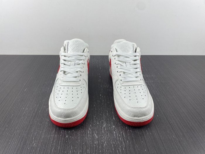 nike low air force 1 x white red