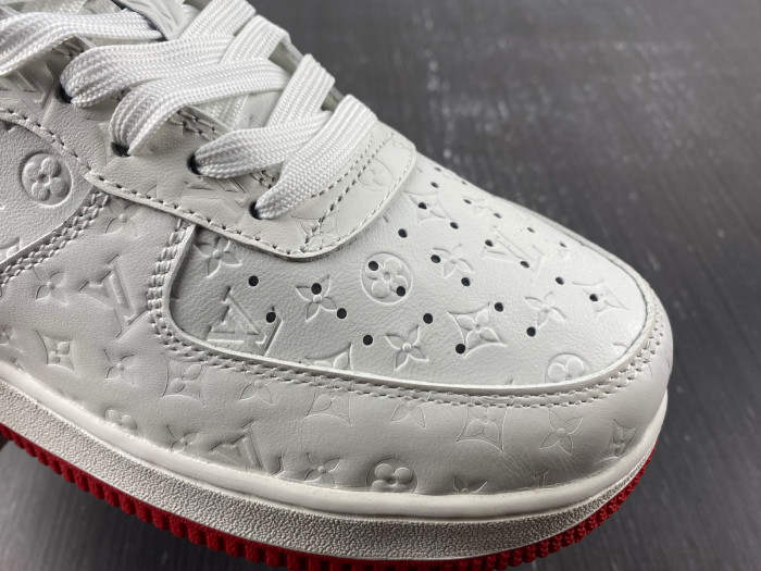 nike low air force 1 x white red