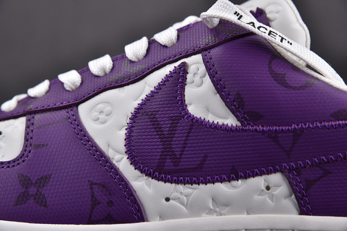 nike low air force 1 x purple white