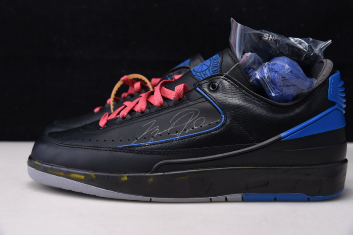 air jordan 2 retro low sp ofw black blue dj4375-004