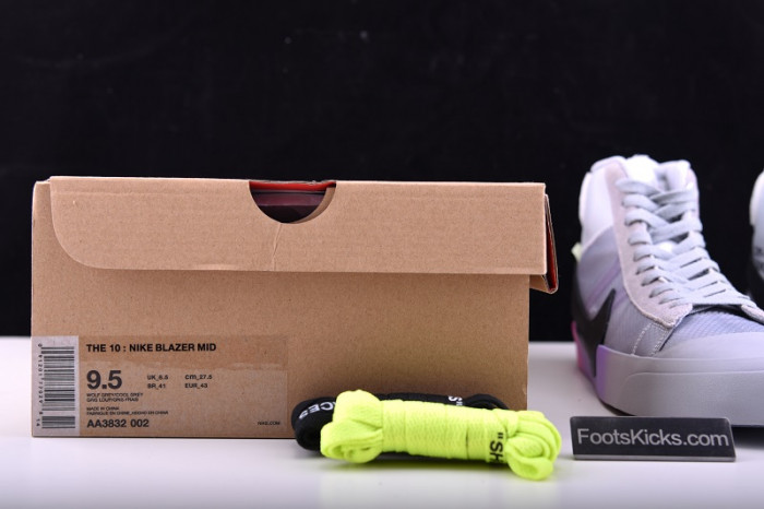 nike blazer mid ofw wolf grey serena "queen" aa3832-002
