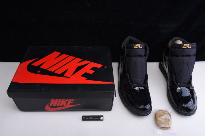 air jordan 1 high og patent ‘black gold’ 555088-032