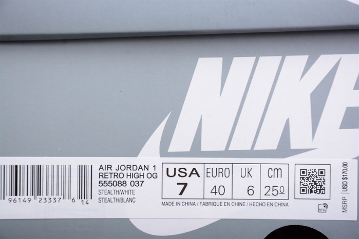air jordan 1 high og "stealth" 555088-037