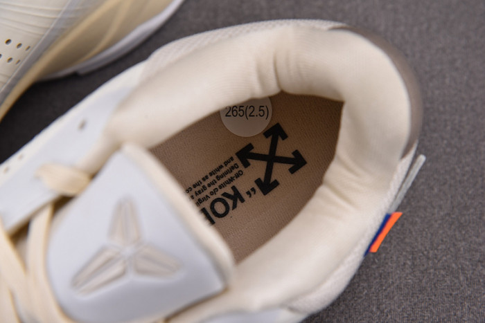 nike kobe 5 protro undefeated rice white db4796-101