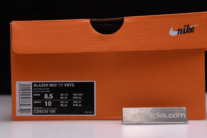 slam jam nike blazer mid class 1977 cd8233-100